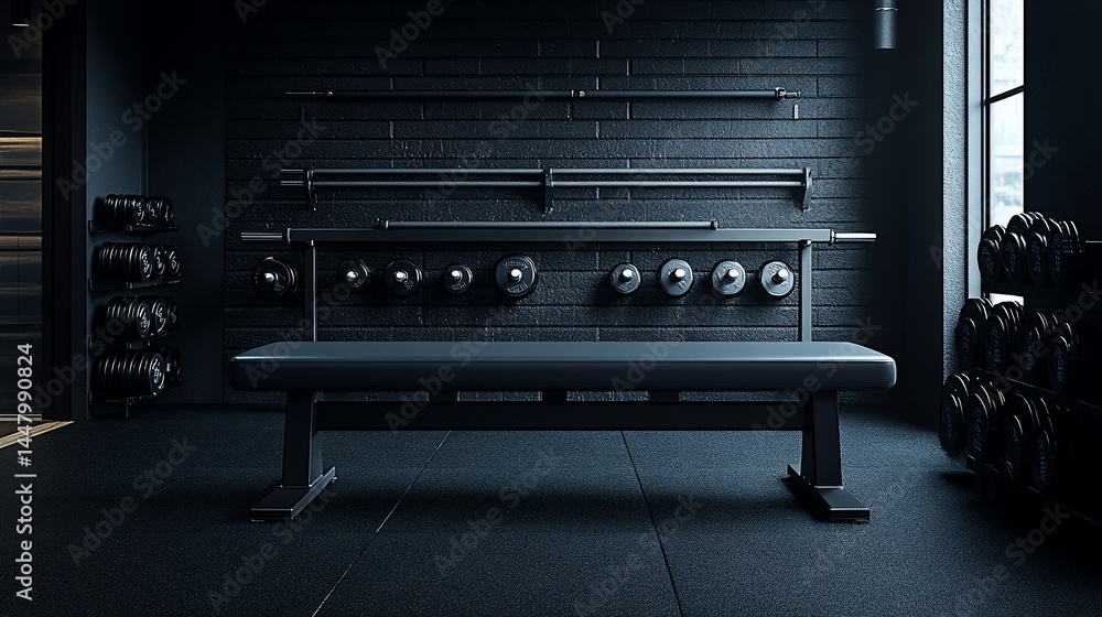 Obraz premium Dark Gym Interior