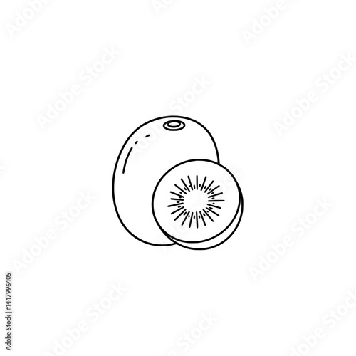 Kiwi icon representing concepts of healthy fruits and nutritious eating