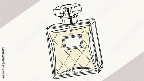 3d rendered illustration of a perfume bottle