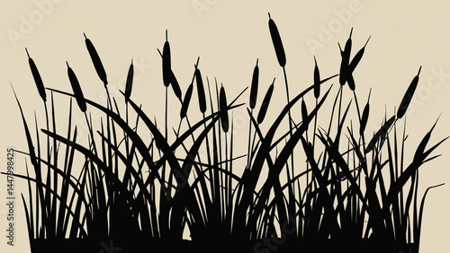 Black and white photo of tall grass, ideal for use in news or documentary contexts