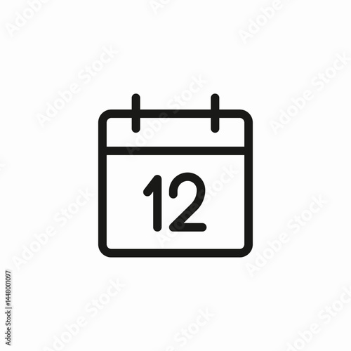 calendar date icon sign vector