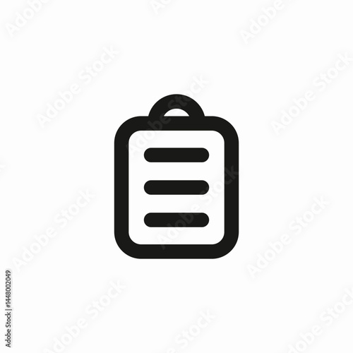 clipboard list icon sign vector