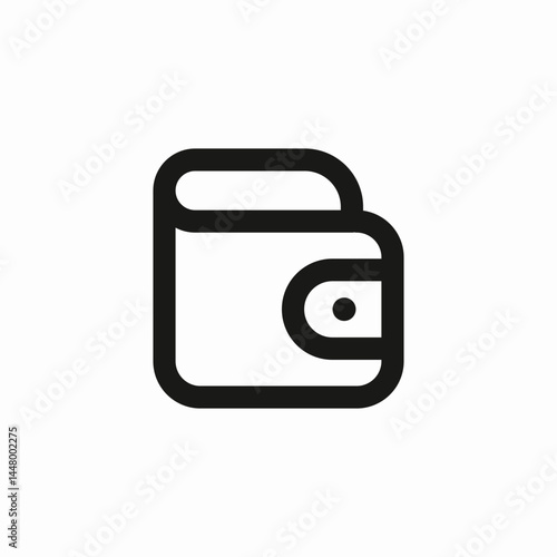closed wallet icon sign vector