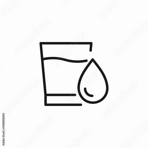 glass drop icon sign vector