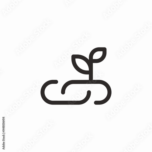 growing plant icon sign vector