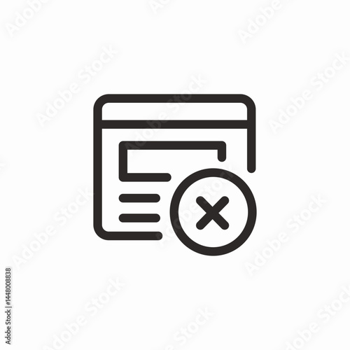 rejected news icon sign vector