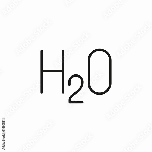 water formula icon sign vector