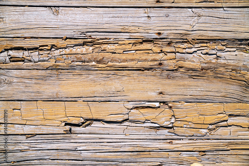 Photography Old wooden surface with large unevenness and signs of decay.