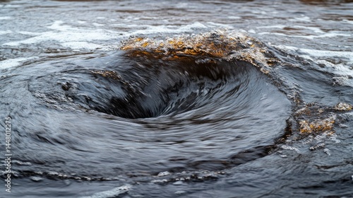 Powerful Vortex in a River Nature's Whirlwind
