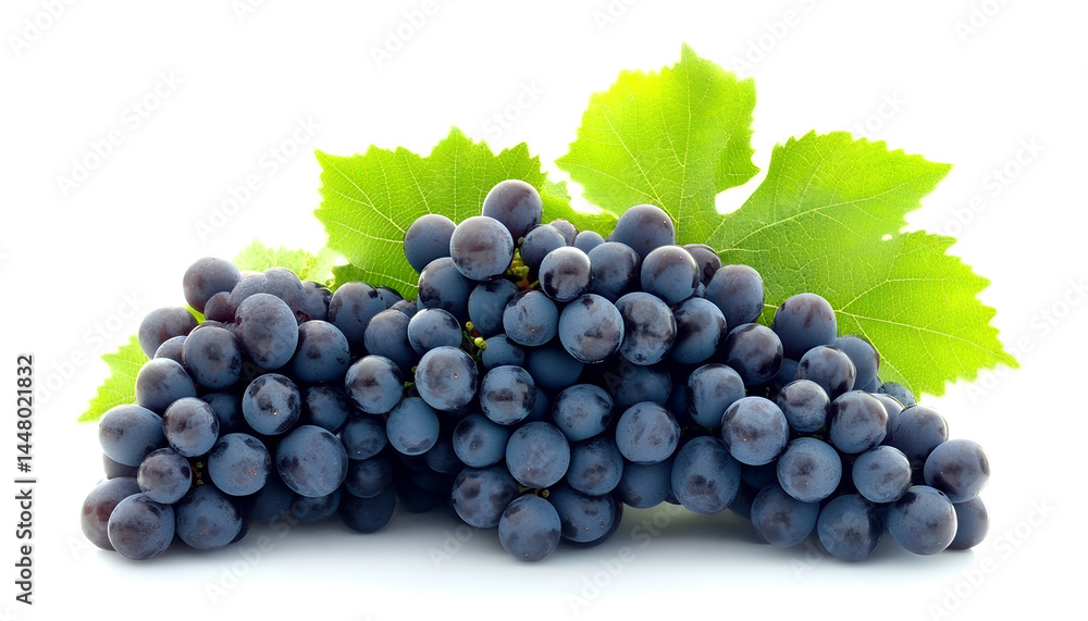 Fototapeta premium Tasty ripe red grapes isolated on white