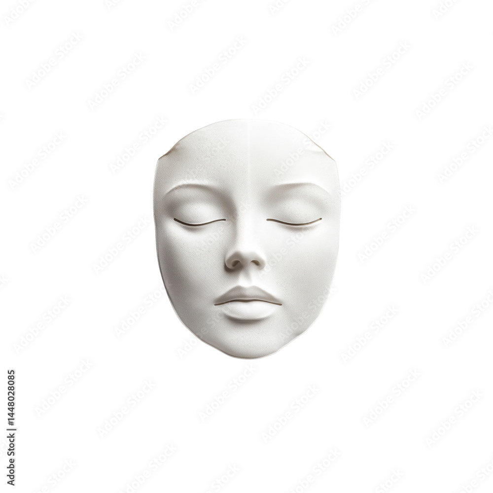 Serene White Mask A Symbol of Peace and Tranquility Serene White Mask A Symbol of Peace and Tranquility