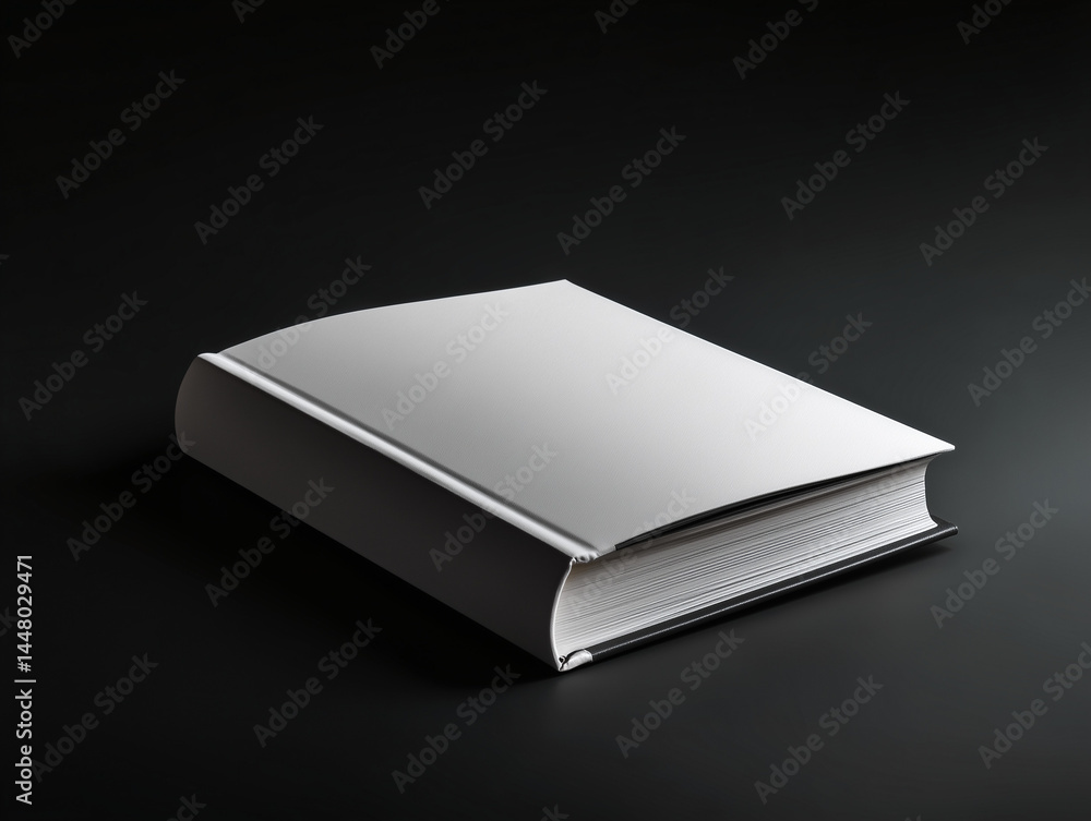 blank book on dark black background blank book on dark black background