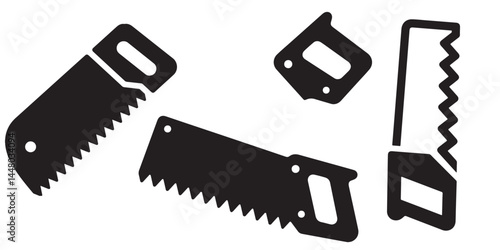 A collection of saw icons vector. 