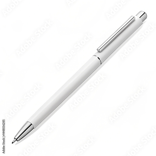 White pen isolated on white background