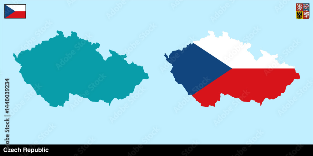 Fototapeta premium czech republic vector map