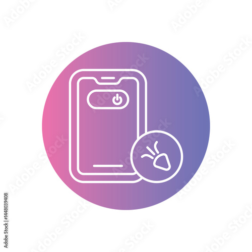 Unplugging Icon vector stock illustration