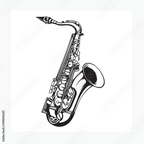 saxophone isolated on white