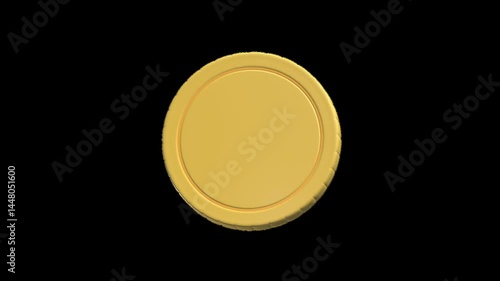 Bitcoin 3D Animated Icon with transparent background (HD) Alpha channel