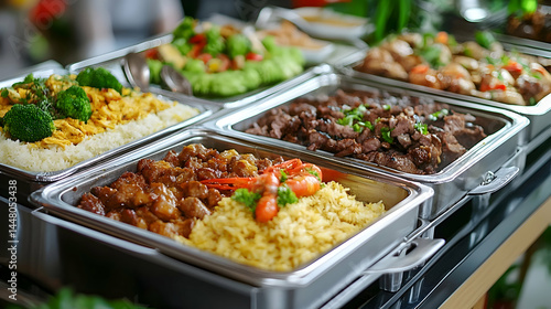 Wallpaper Mural Buffet Spread with Various Dishes Torontodigital.ca