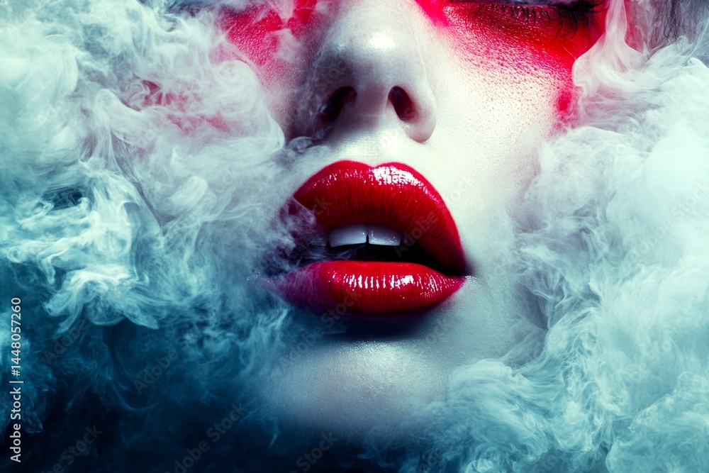 Metaphorical carbon monoxide poisoning awareness of a mental illusion. Hallucination - due to carbon monoxide poisoning: abstract image of individual status. Brain fog. Auditory hallucination.