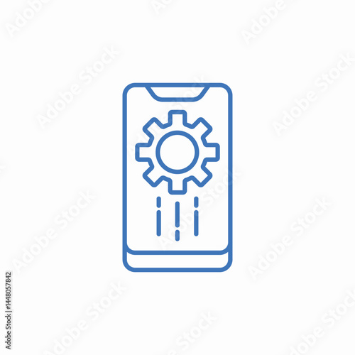 app install mobile icon sign vector