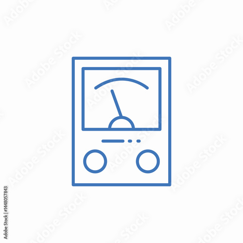 ammeter voltmeter indicator icon sign vector