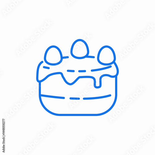 birthday cake candles icon sign vector