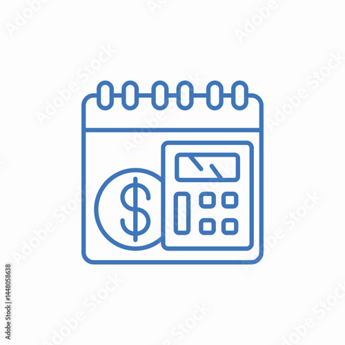 budgeting time icon sign vector