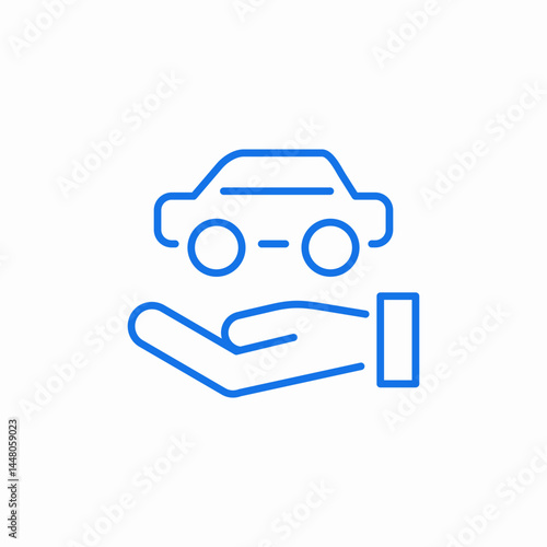 car service insurance icon sign vector