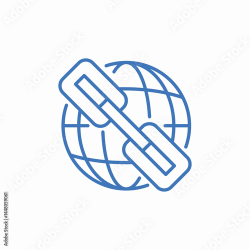 chain internet link icon sign vector