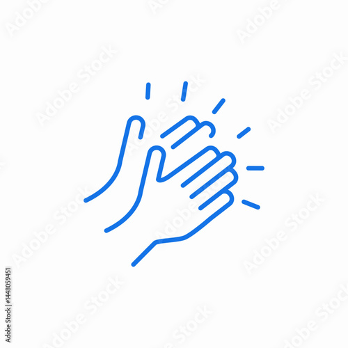 clapping hands appreciation icon sign vector