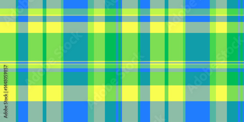 Vibrant summer plaid pattern.  Perfect for textiles, website backgrounds, or any project needing a cheerful, energetic design. This seamless texture offers a fresh, optimistic feel.