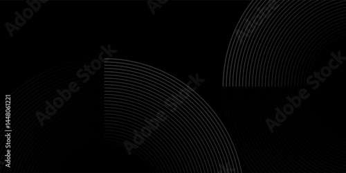 Circular spiral sound wave rhythm from lines. vector illustration