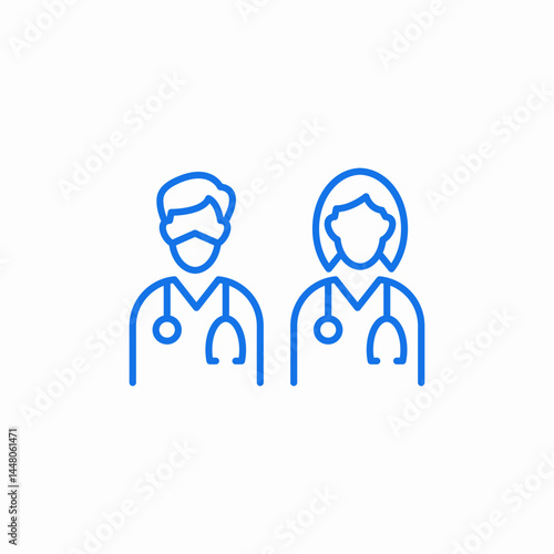 doctors healthcare team icon sign vector