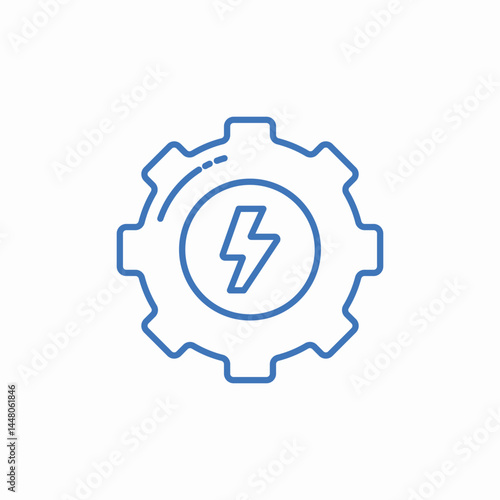 electric gear icon sign vector