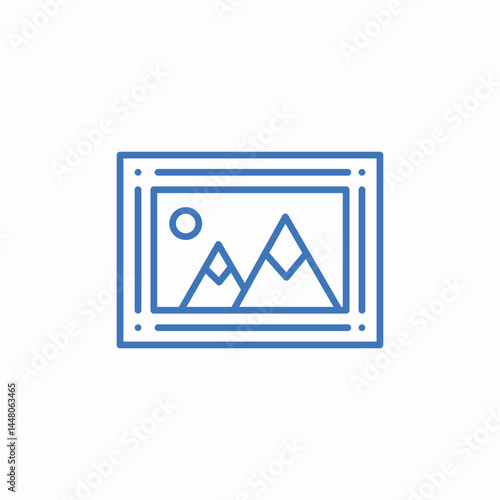 frame picture icon sign vector