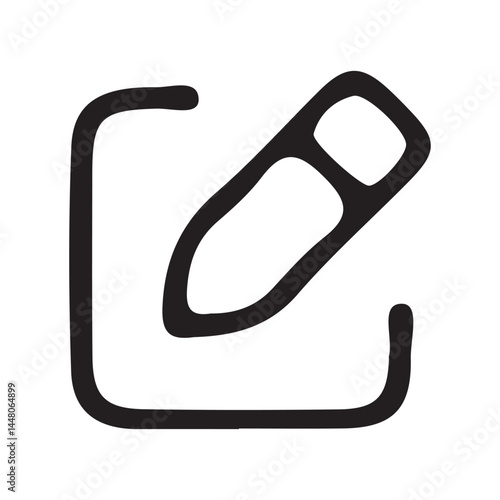 Black Edit icon symbol vector. Edit text icon. Vector Illustration Eps 10