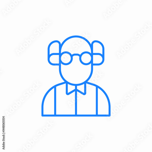 old man character icon sign vector