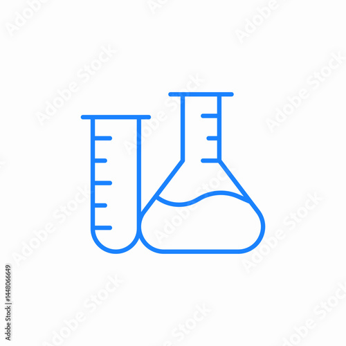 science lab equipment icon sign vector