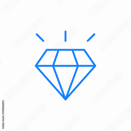 shine bright diamond icon sign vector