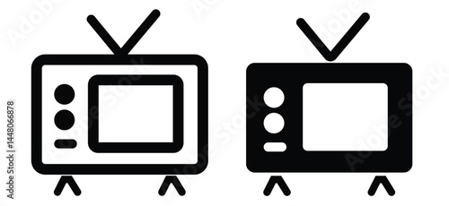 Tv icon set. television icon vector. tv icon flat vector icon. Tv icon vector for web and mobile app. television sign and symbol. Basic RGB