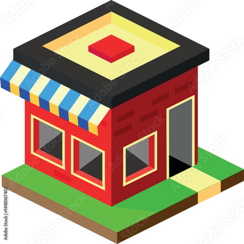 house in the form of house, illustration