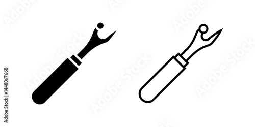 Ripper icon set. Flat illustration of vector icon on white background