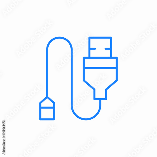 usb cable connection icon sign vector