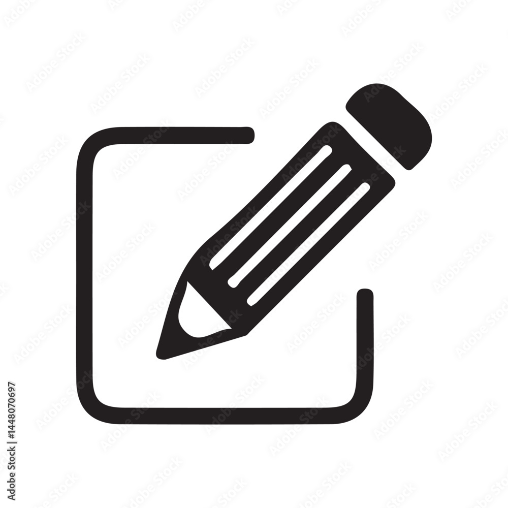 Black Edit icon symbol vector. Edit text icon. Vector Illustration Eps 10 Black Edit icon symbol vector. Edit text icon. Vector Illustration Eps 10