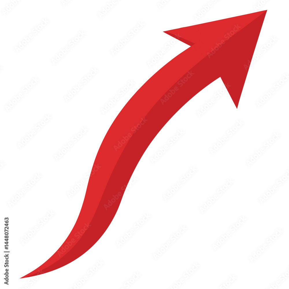 Growth Arrow Pointing to Success – Business and Financial Vector Icon on White Background for Presentations and Marketingrtwork Growth Arrow Pointing to Success – Business and Financial Vector Icon on White Background for Presentations and Marketingrtwork