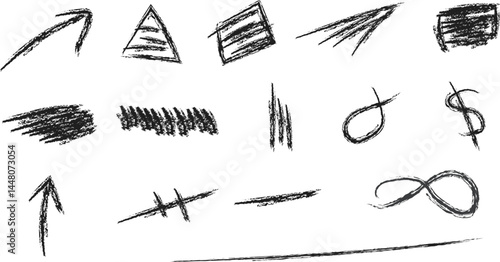 Conceptual Abstract Scribble and Grunge Texture Symbolizing Conflict, Miscommunication, and Social Isolation — EPS Vector Design