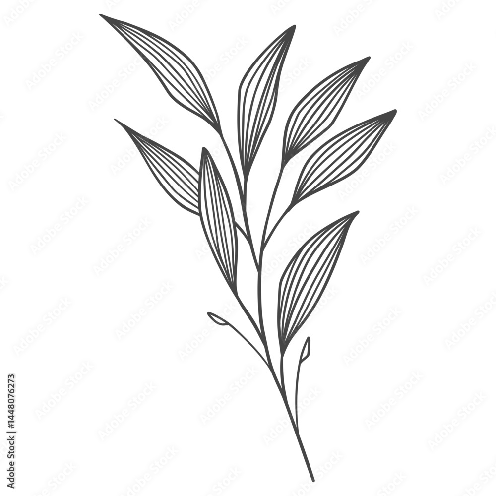 Fototapeta premium illustration of a plant ornament