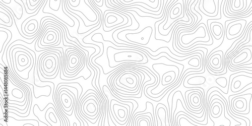 Topography seamless lines pattern design. Black and white geometric curve wave lines. Geographic mountain relief. Seamless ornament design.	