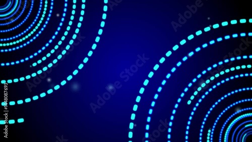 abstruct dotted circle  line blue background 